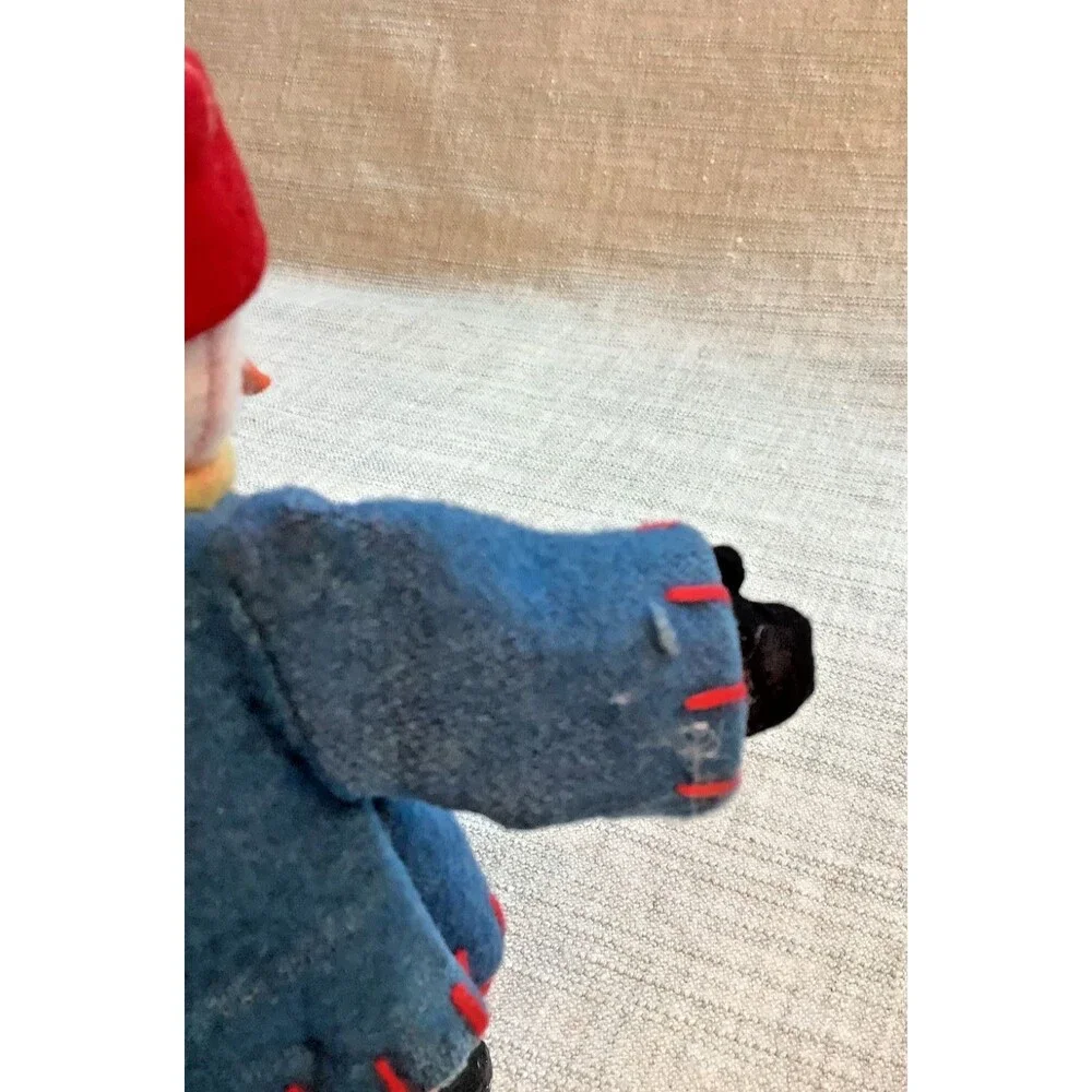 Standing Snowman Folk Art Rustic Christmas Vintage Decor Cute 8 1/2
